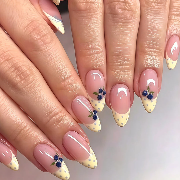 Artistic Floral Accent Press-On Nails Kalsten