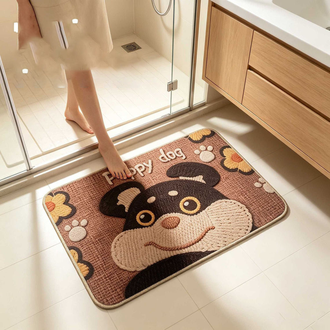 Charming Pet-Themed Bath Mat
