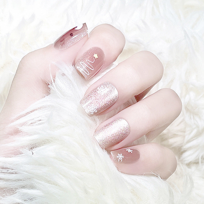 Glittery Holiday-Themed Press-On Nails Kalsten