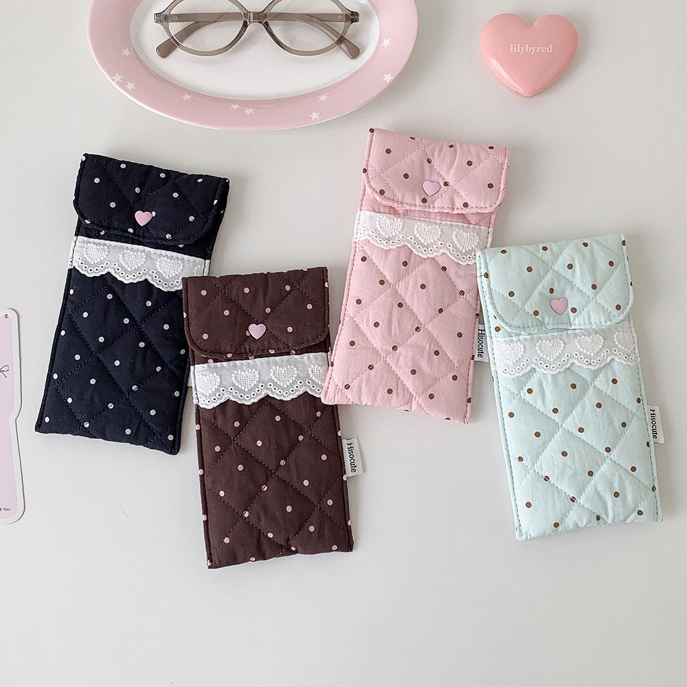 Quilted Heart Detail Pencil Case Kalsten