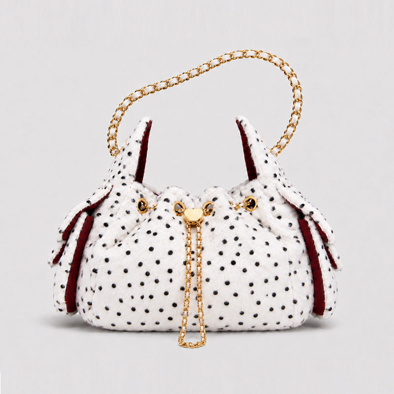 Playful Polka Dot Handheld Purse
