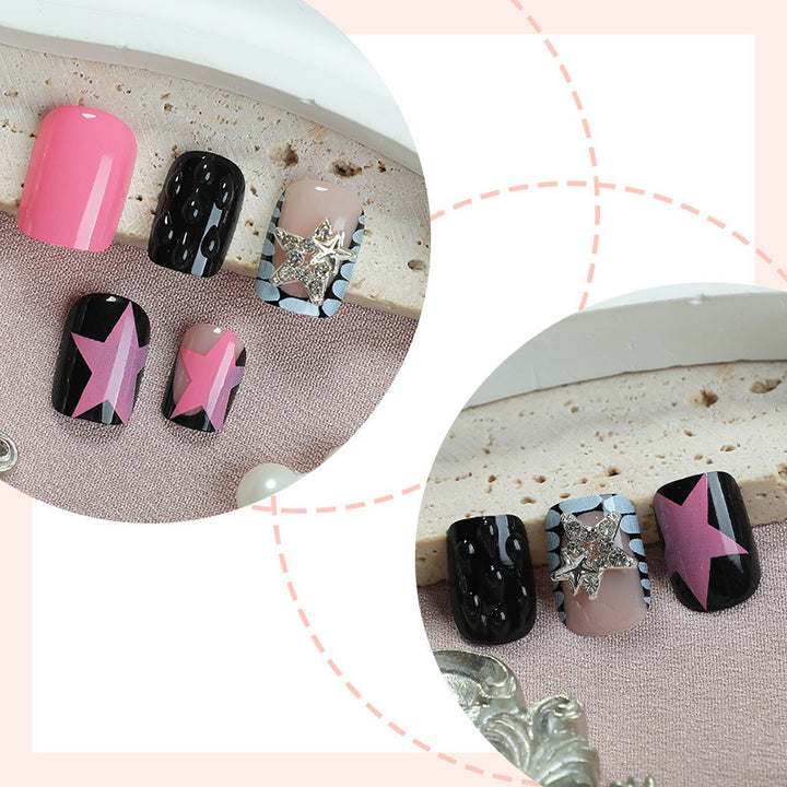 Artificial nail set with colorful design and creative details Kalsten