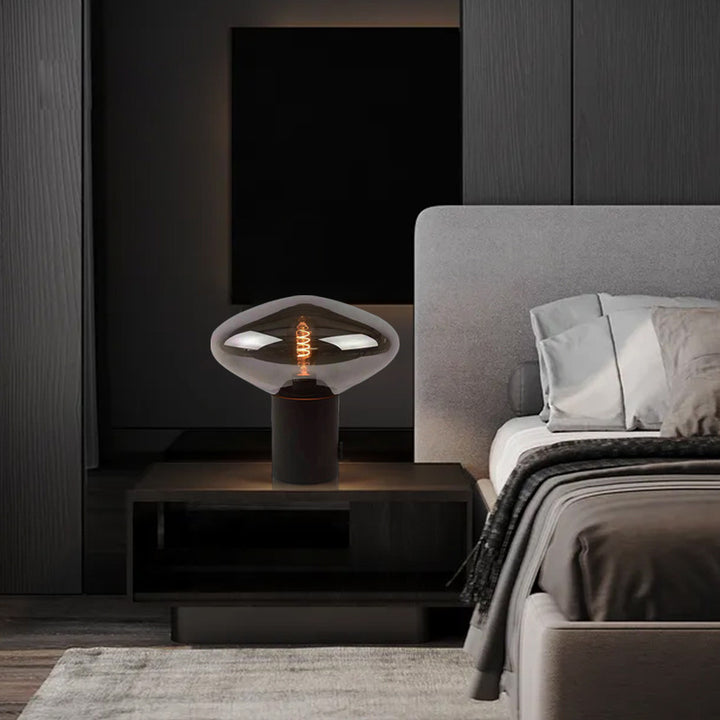 Artistic Table Lamp with Unique Glass Shade