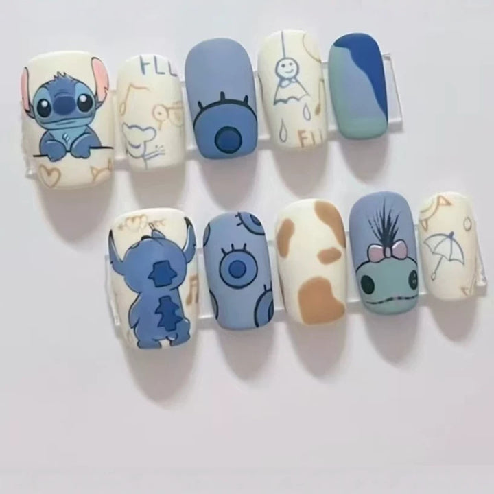 Fun Cartoon Character Press-On Nail Art Kit Kalsten