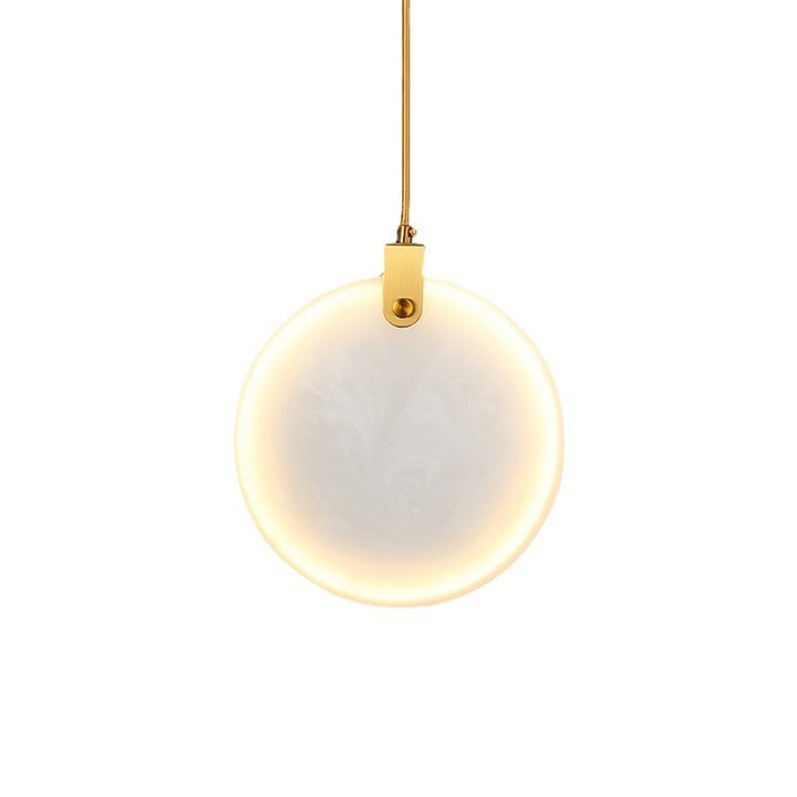 Elegant Marble Circle Pendant Light