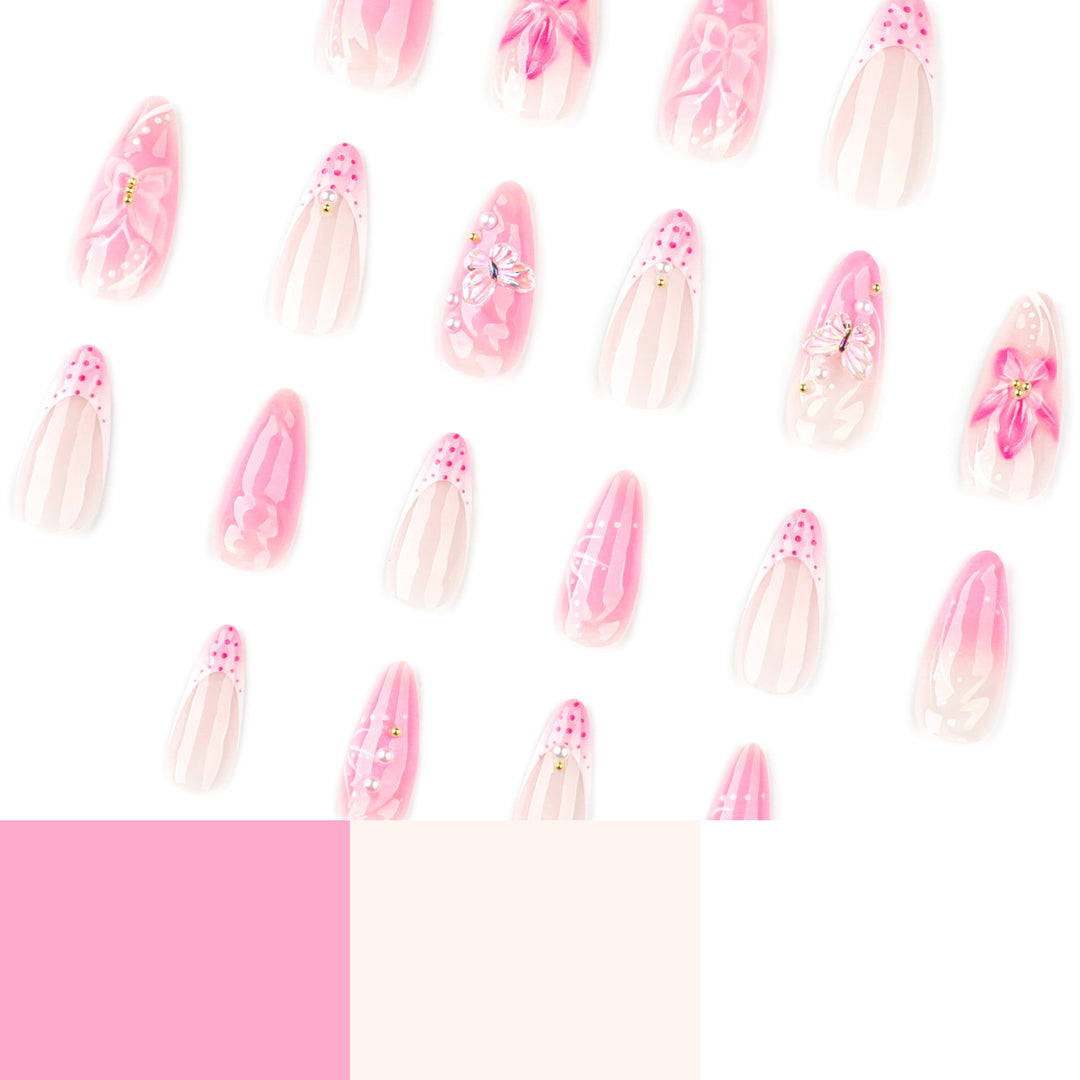 Artful Nail Extensions with Floral Accents Kalsten
