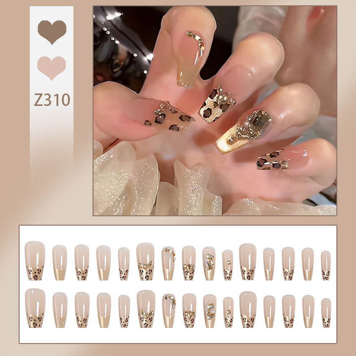 Acrylic nail set with glamorous 3D decorations Kalsten
