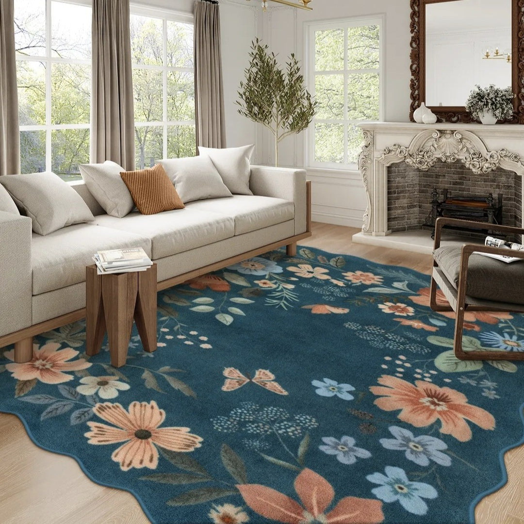 Elegant Floral Design Area Rug