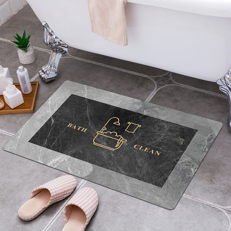 Oval Floral Design Area Mat