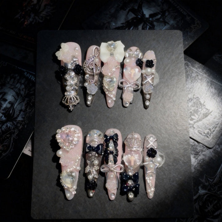 Elegant Decorative Press-On Nail Collection