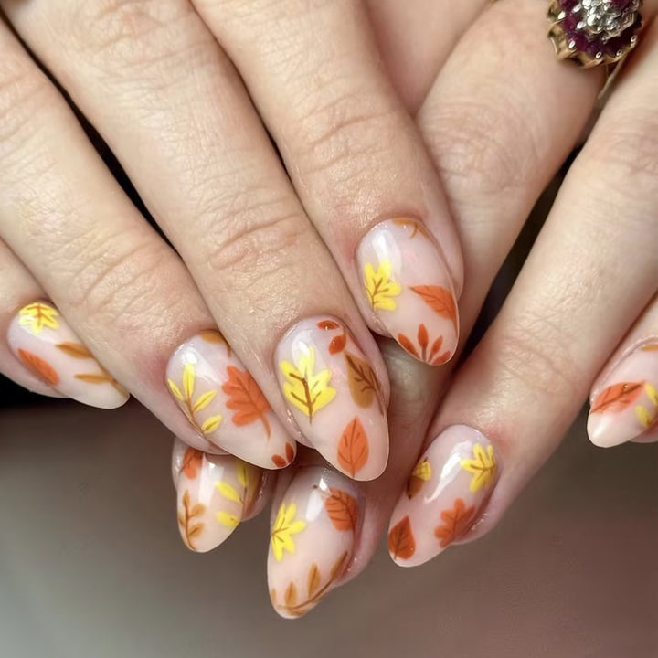 Autumn Leaf-Themed Press-On Nails Kalsten