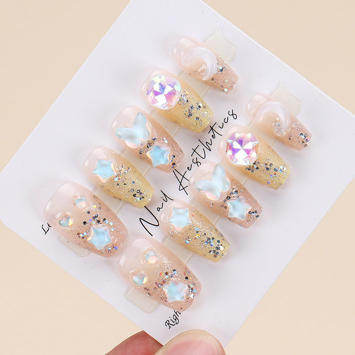 Premium Glossy Almond-Shaped Press-On Nails Kalsten 1789388672