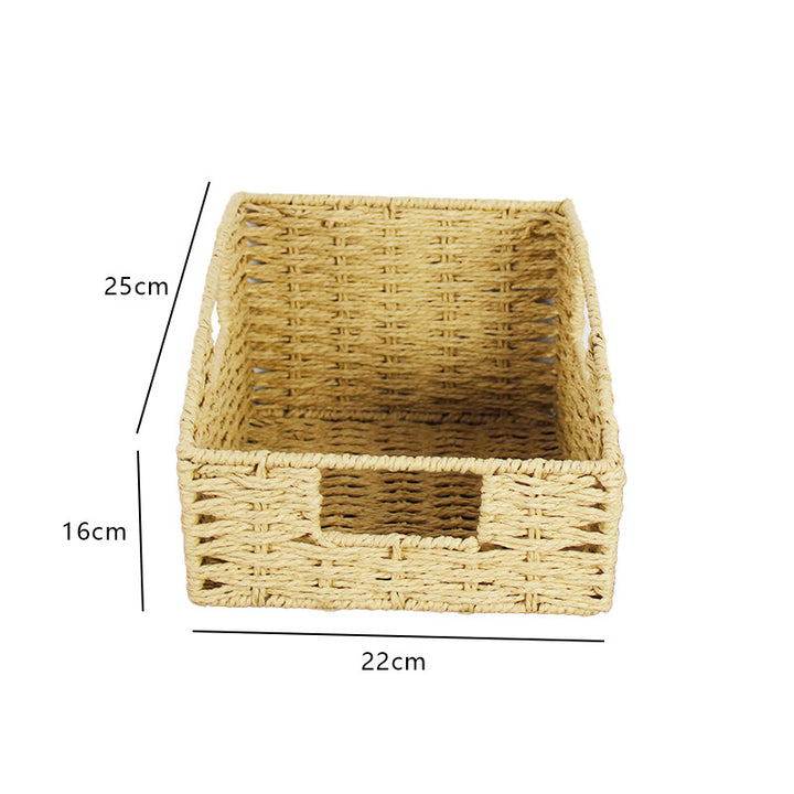 Natural Fiber Rectangular Storage Basket Kalsten