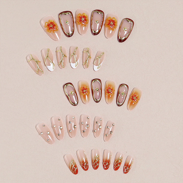 Do-it-Yourself artificial nails with floral designs Kalsten