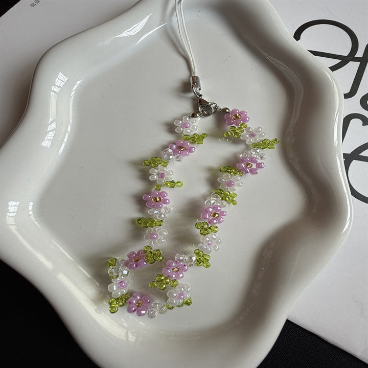 Beaded Floral Charm Necklace Kalsten