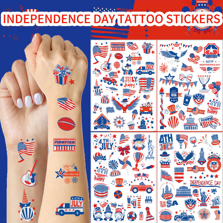 Unisex nan patriotic sticker set with US symbols on matte vinyl for party decoration Kalsten