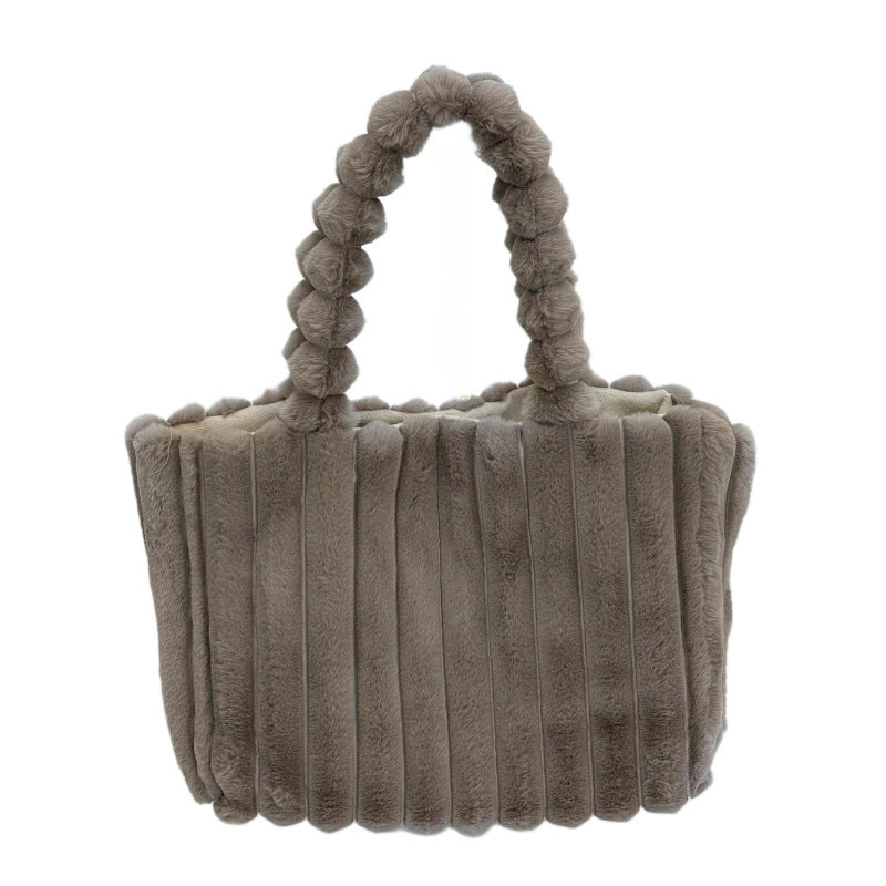 Plush Faux Fur Tote Bag