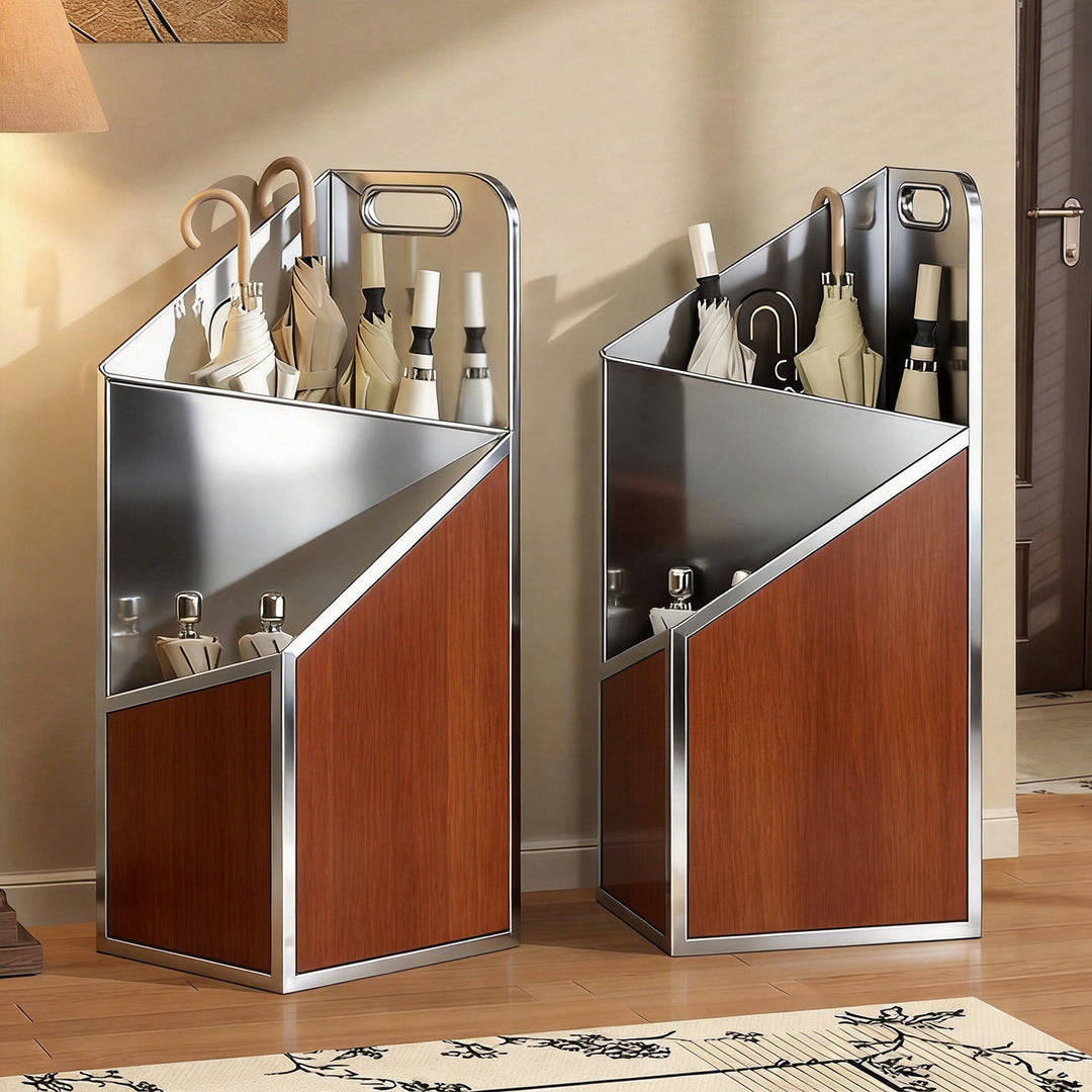 Tall Tiered Entryway Umbrella & Cane Organizer Stand