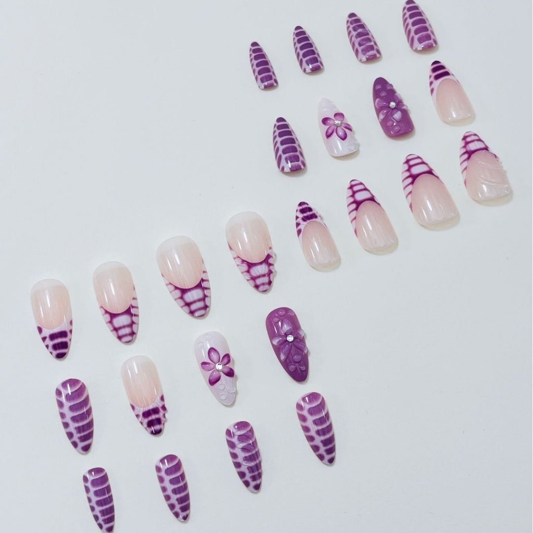 Premium Floral Press-On Nails Kalsten