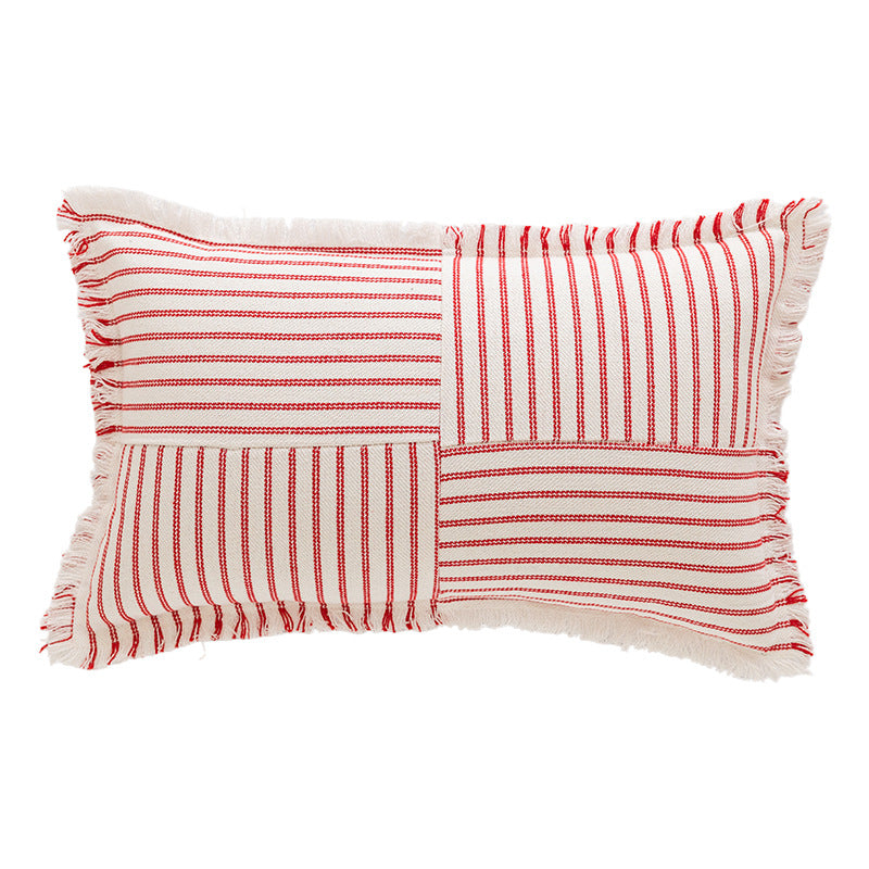 Textured Stripe Decorative Throw Pillow