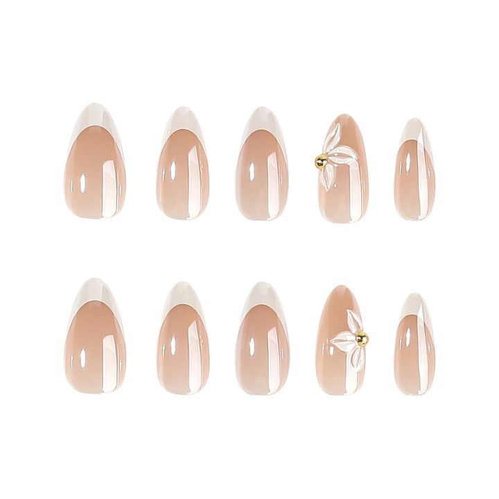 Artful stiletto nails with elegant floral design Kalsten