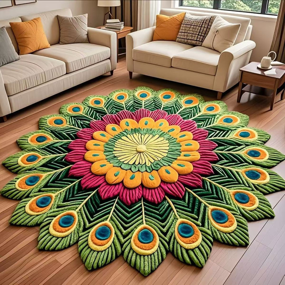 Floral Pattern Plush Area Rug