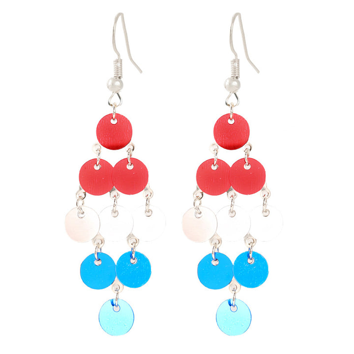 Women's nan patriotic horseshoe enamel dangle earrings with star-accented design and fishhook findings Kalsten