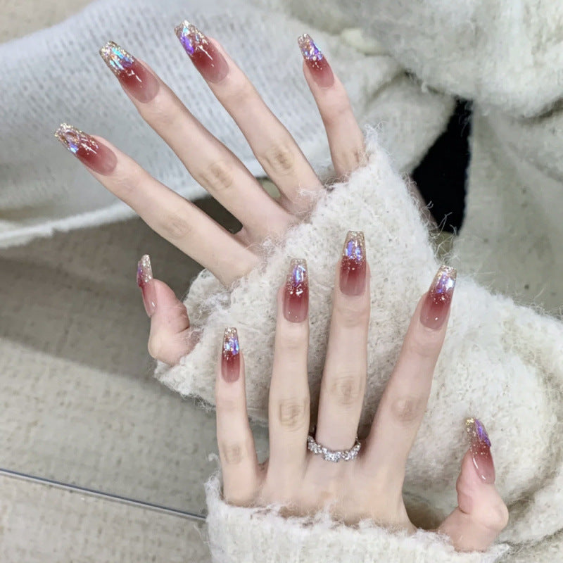 Glamorous artificial nails with glitter effects Kalsten