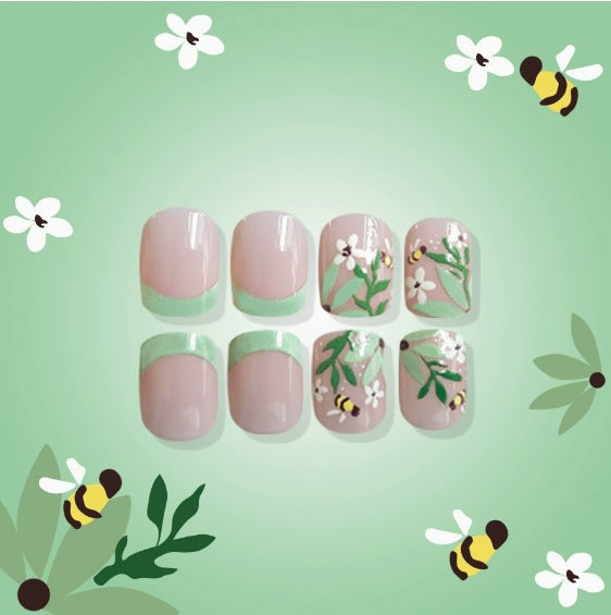 Floral-Themed Acrylic Nail Art Enhancements Kalsten
