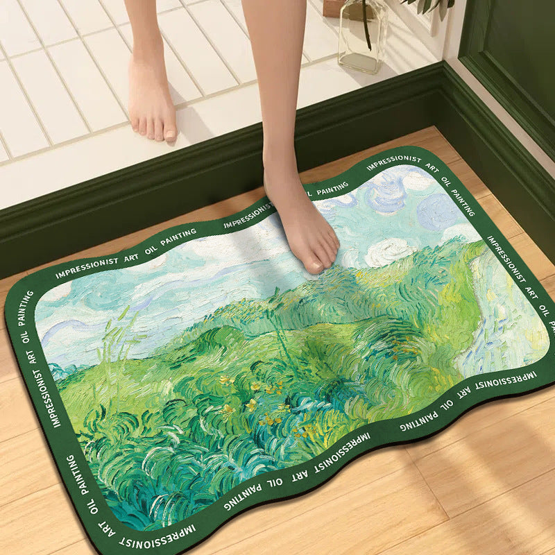 Artistic Impressionist Art Bath Mat