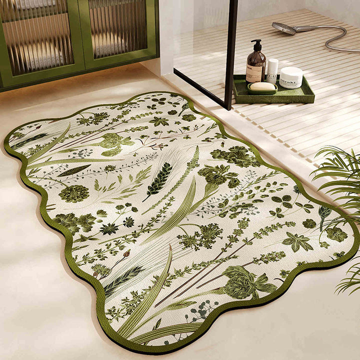 Floral Pattern Bath Mat Kalsten