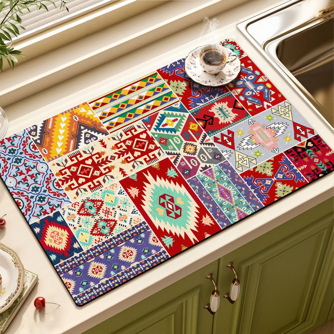Vintage Floral Pattern Baking Mat