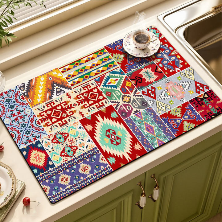 Vintage Floral Pattern Baking Mat