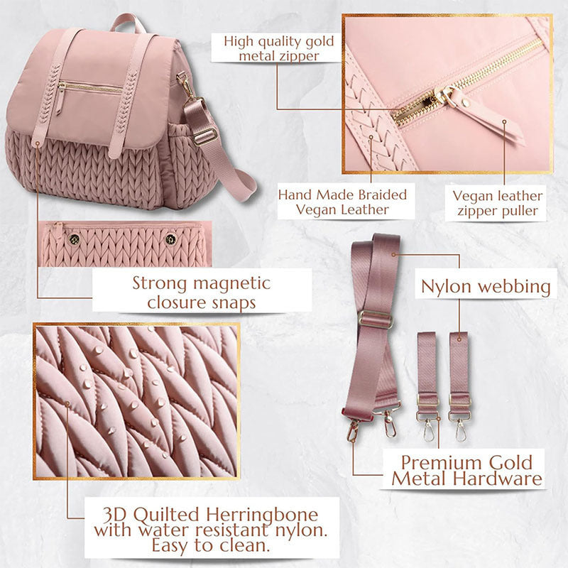 Padded backpack with braided design Kalsten