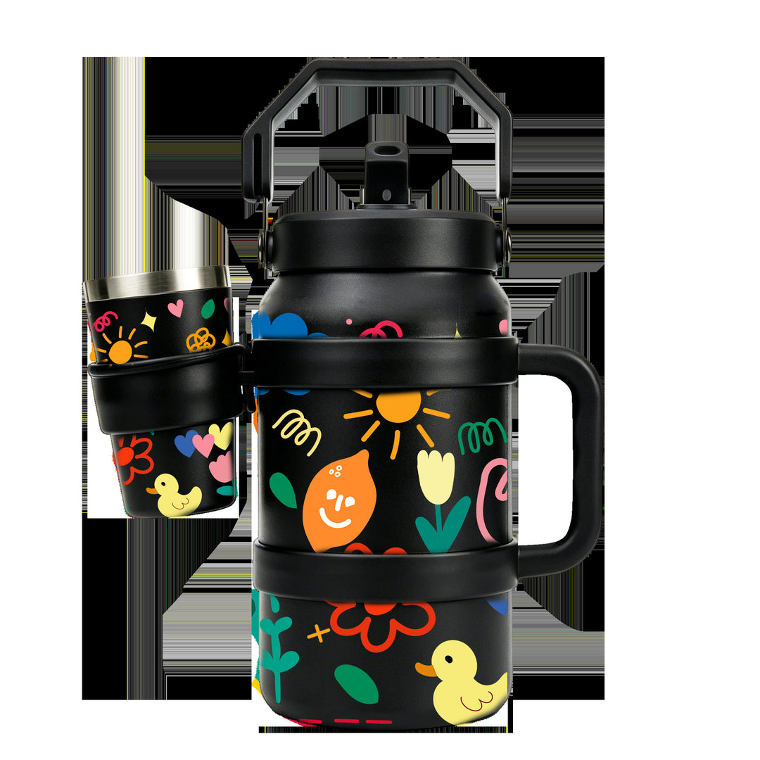 Ladies Insulated Drinking Bottle with Practical Carry Handle Kalsten