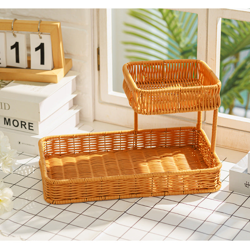 Multi-Tiered Wicker Organization Tray Kalsten