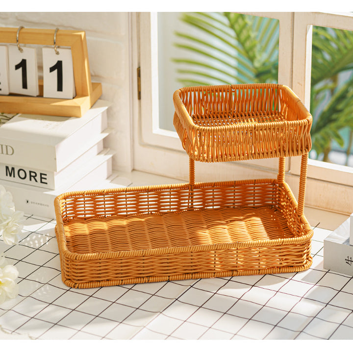 Multi-Tiered Wicker Organization Tray Kalsten