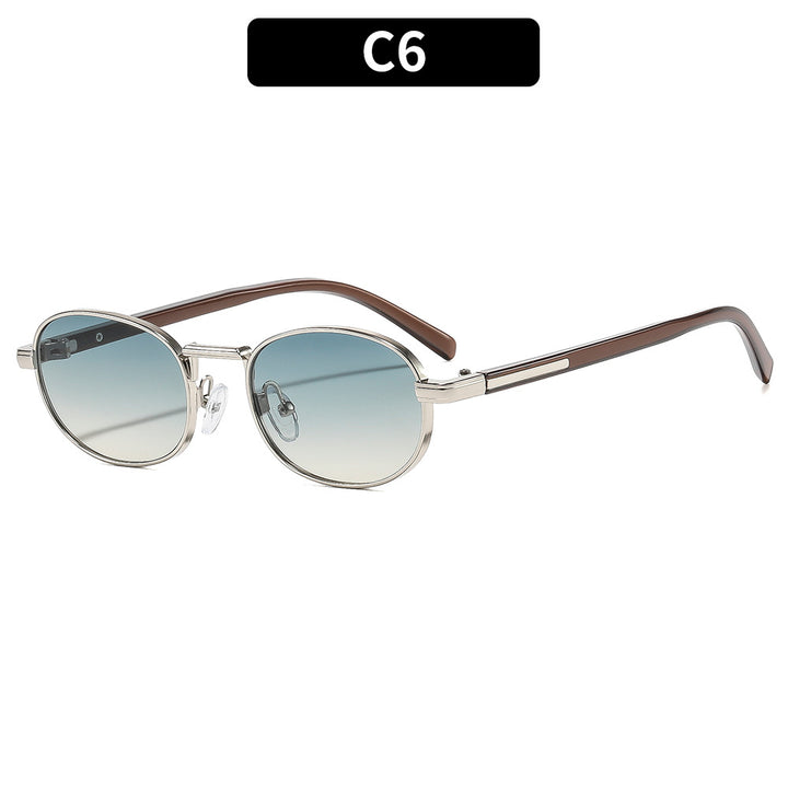 Classic Style Stylish Oval Frame Sunglasses