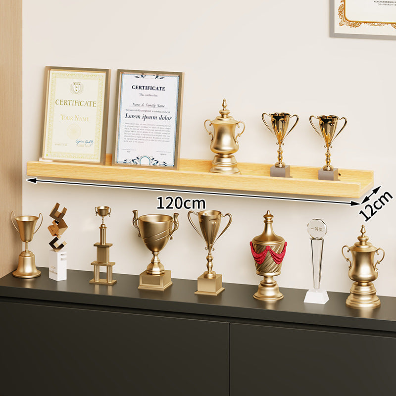 Wall-Mounted Floating Display Shelf Lacquered High-Gloss MDF
