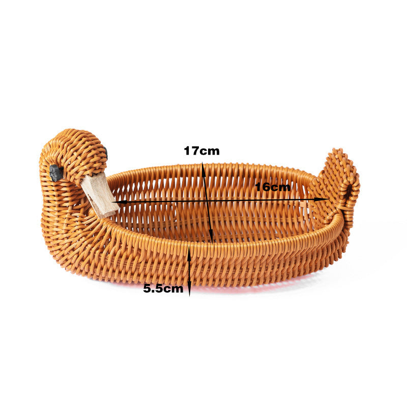 Frog-Shaped Decorative Woven Basket Kalsten