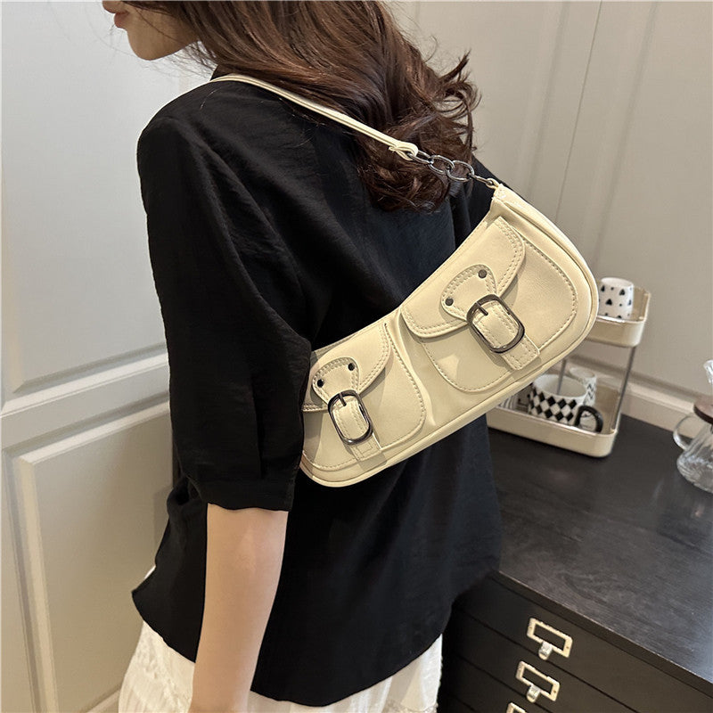 Stylish Dual Pocket Shoulder Bag Kalsten
