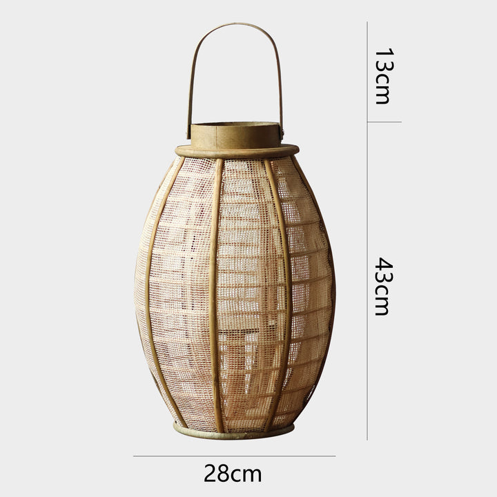 Handcrafted lantern made of natural materials Kalsten