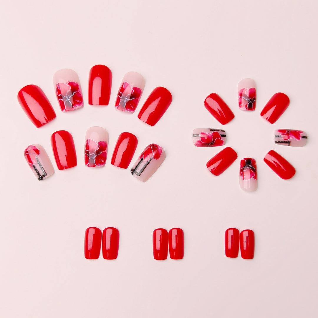 Creative Art Nails with Stylish Poppy Flower Design Kalsten