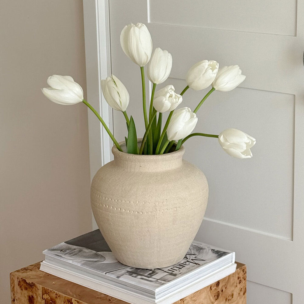 Artisan Textured Clay Vase