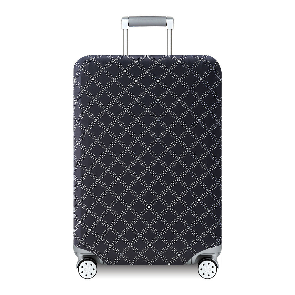 Unisex hard-shell suitcase with modern wave pattern Kalsten