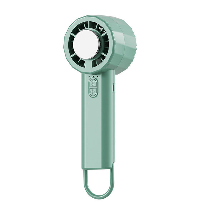 Unisex portable mini hand fan with USB-C charging port and integrated mist spray function Kalsten