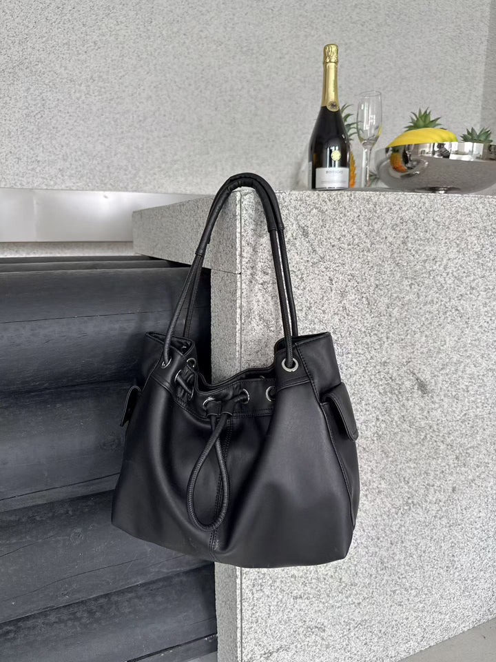 Distressed Leather Slouchy Tote