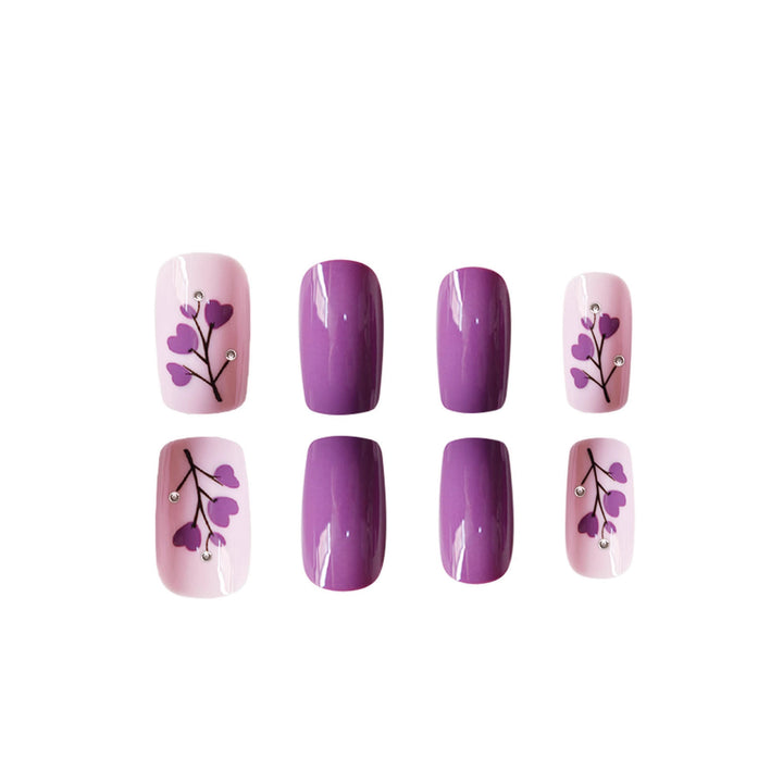 Floral Print Press-On Nail Art Kalsten