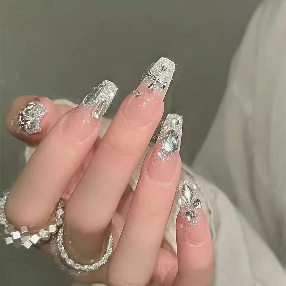 Glamorous Heart Nail Tips Kalsten