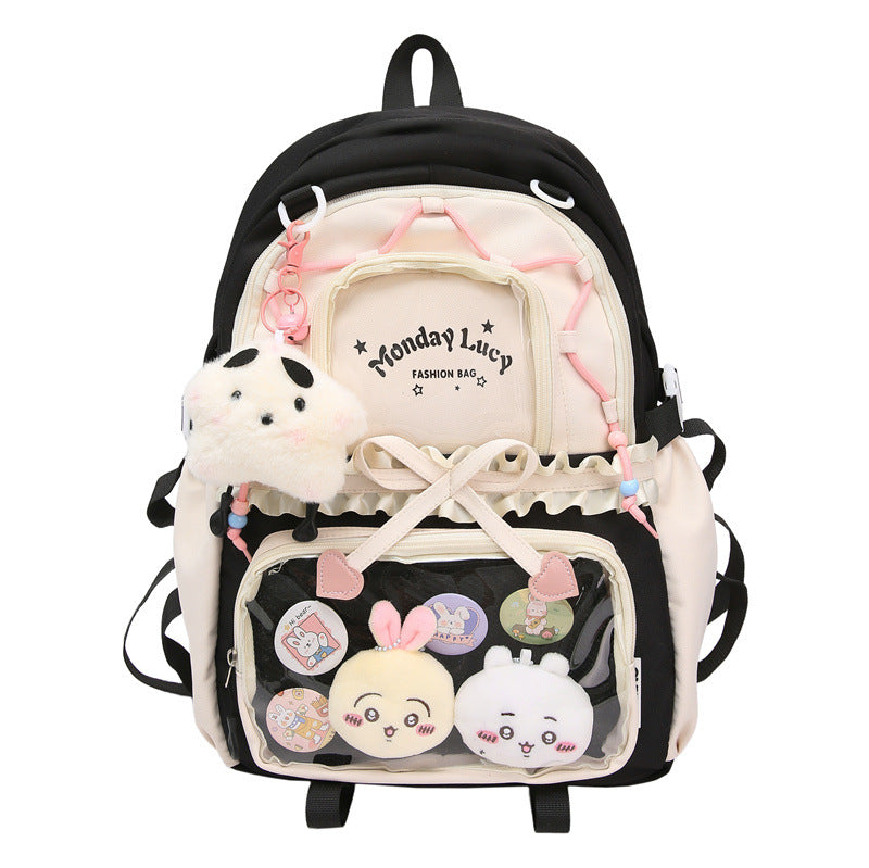 Fashionable leisure backpack with creative details and versatile compartments Kalsten